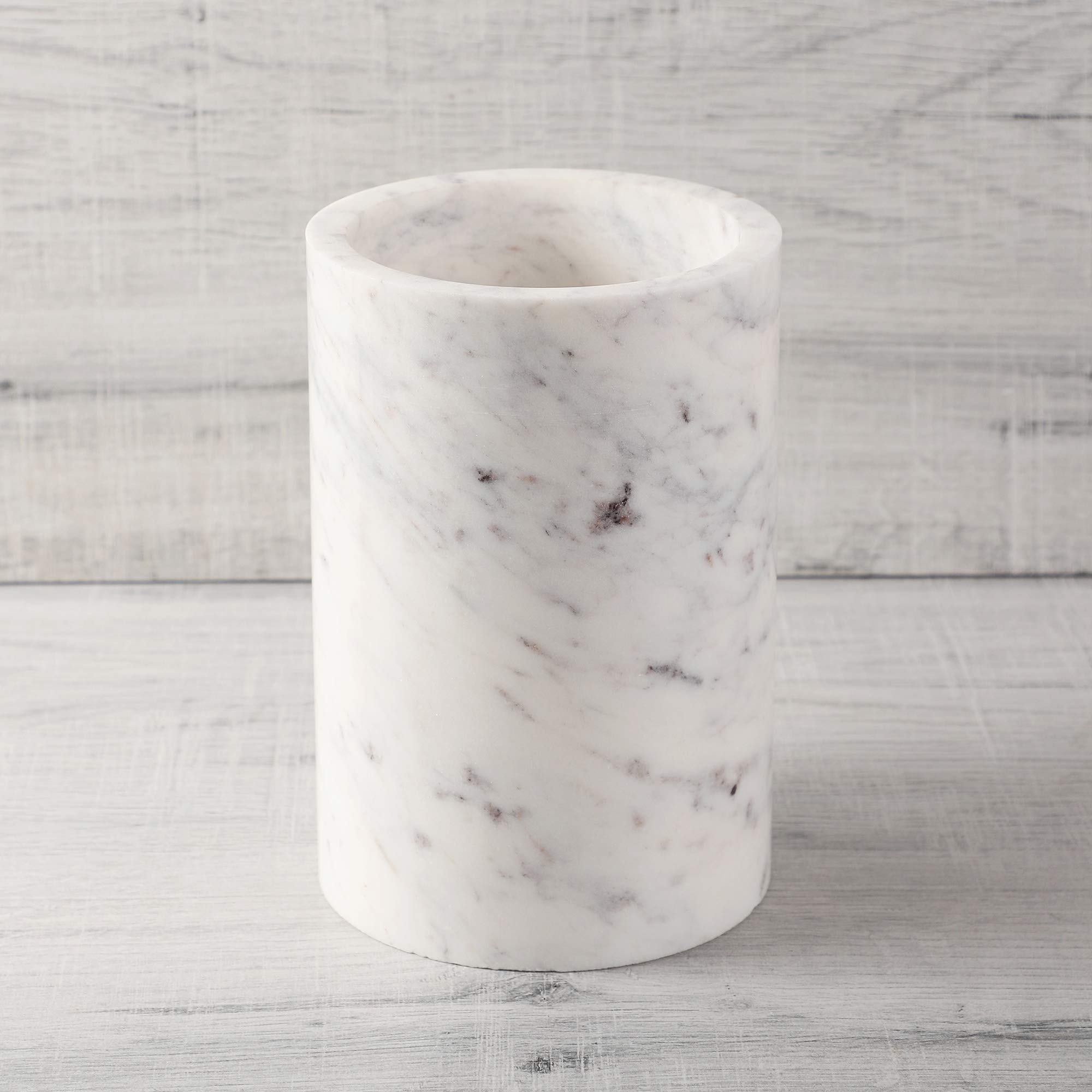 Nikki's Pride White Marble Vase for Home Decor (17 cm Tall) | Living Room Flower Centre Piece Decorations | White Decorative Vases for Home Decor 3