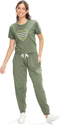 LOTIK Women Cotton Lycra Solid Top & Payjama Nightsuit & Tracksuit Sports Suit