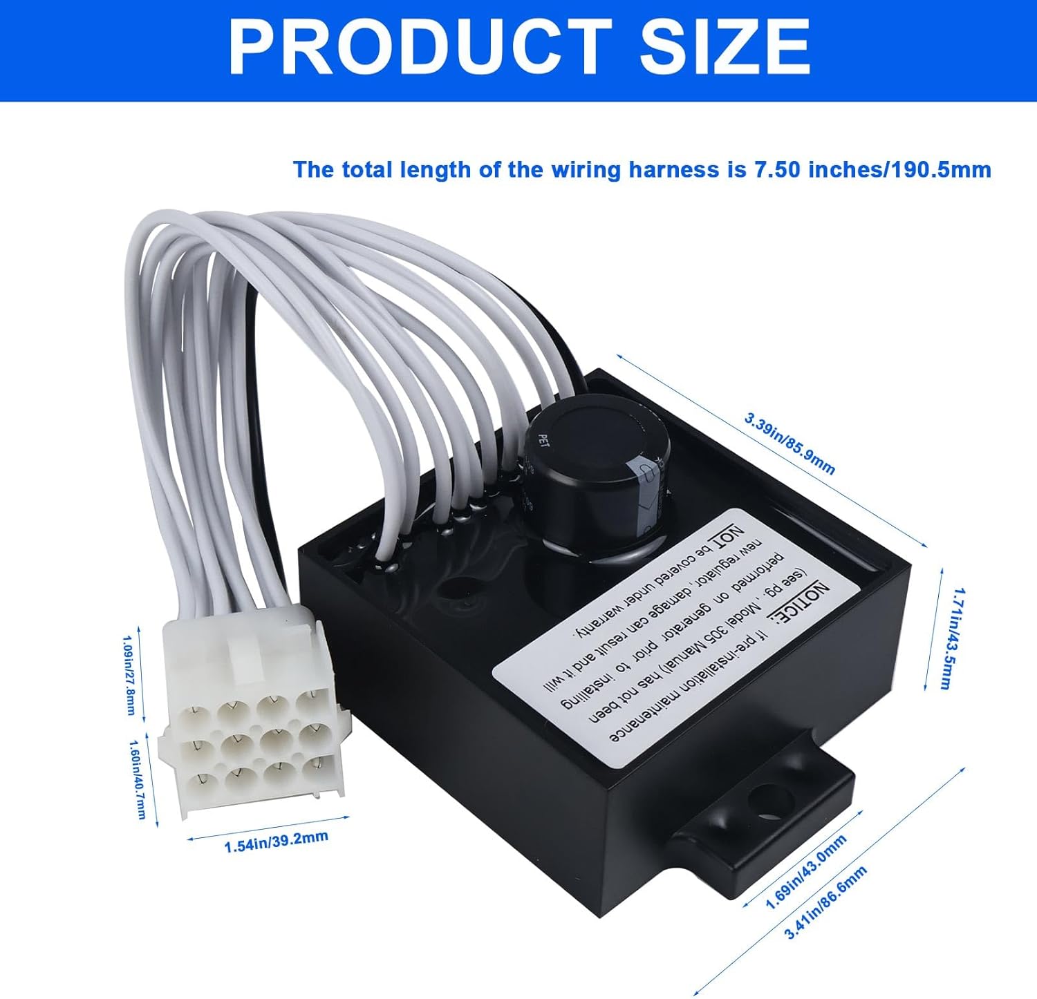 Upgrade Model 305 Generator Voltage Regulator Fit for Onan Emerald Marquis Microlite Series Gen Sets Replace# 305-0809-01 305-0851 305-0782-01 305-0830-01 305-0826