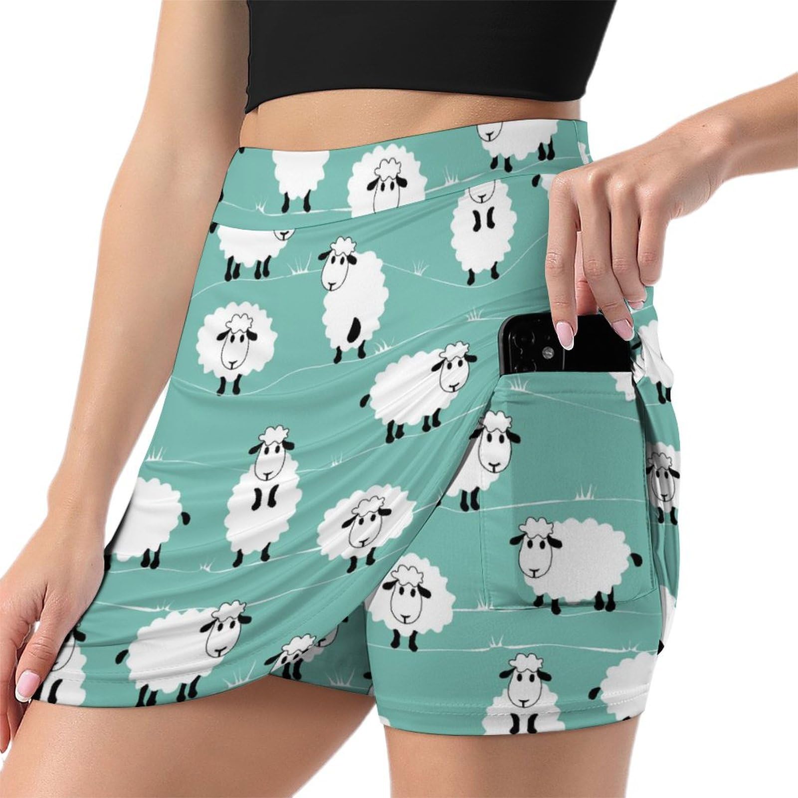 Mini jupe de course Mouton Blanc pour vos sessions running et fitness - 8
