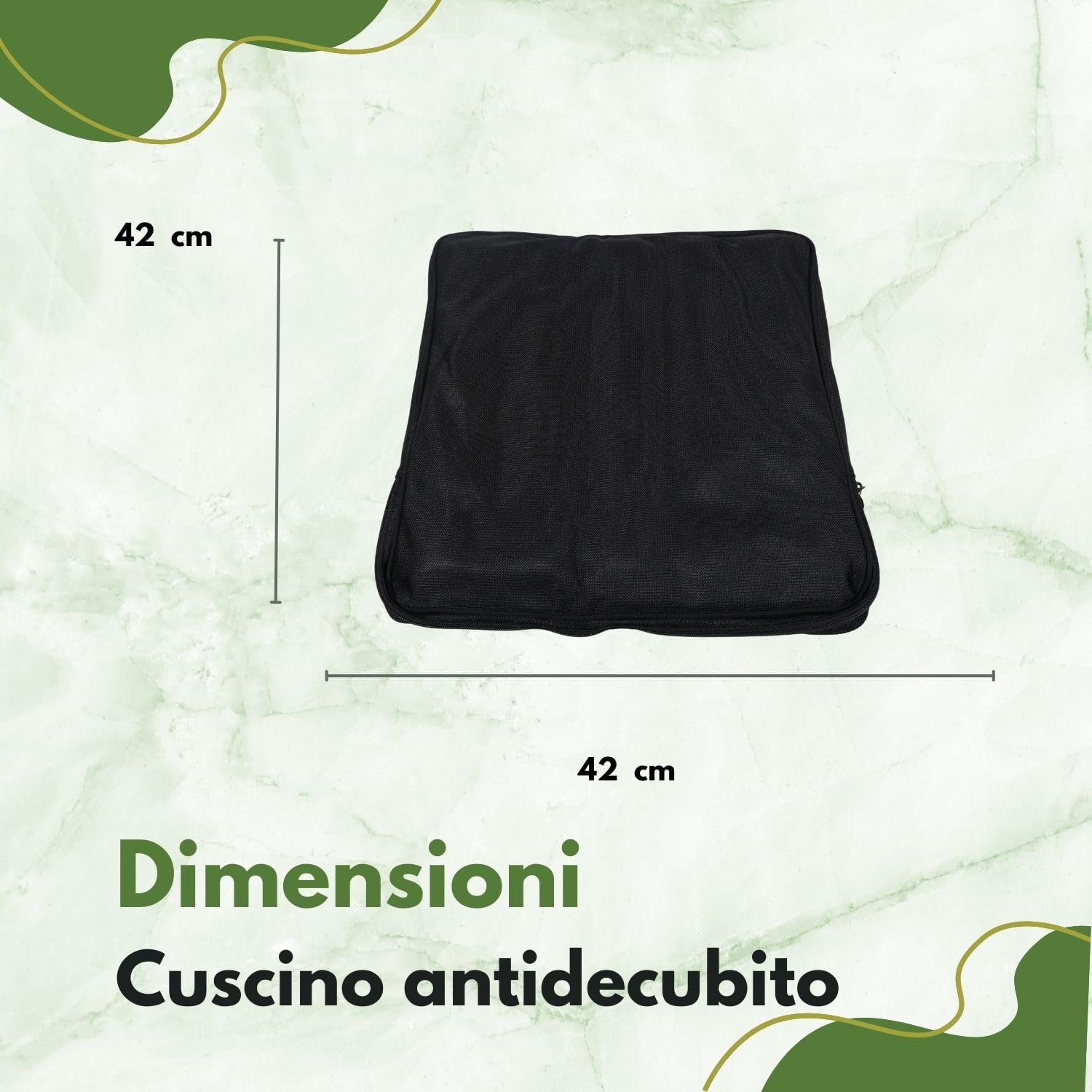 TERMIGEA Cojín antiescaras hinchable completo con bomba para regulación de la presión con 25 celdas alto 5 cm. CA100 Cojín decúbito para la prevención de úlceras por presión.