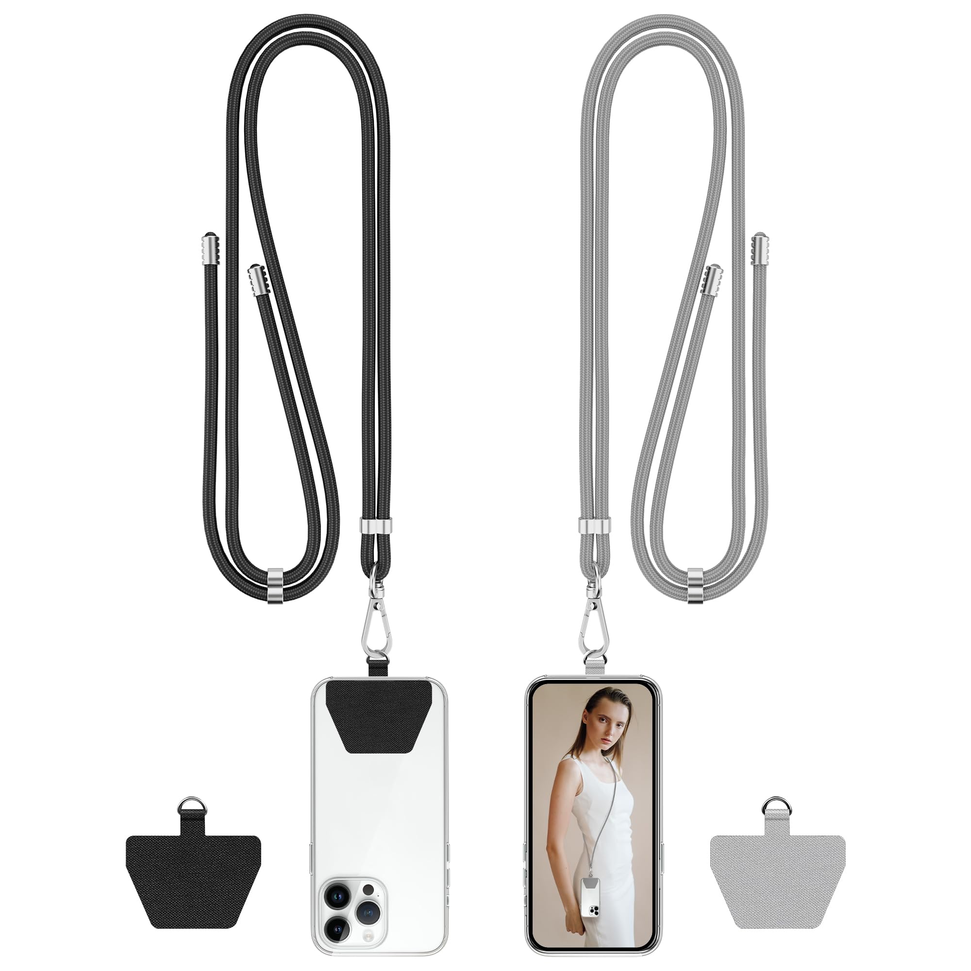 PHULWEL Catena per cellulare universale anti-quaderno, crossbody regolabile per smartphone, cinturino per cellulare da appendere per uomini e donne