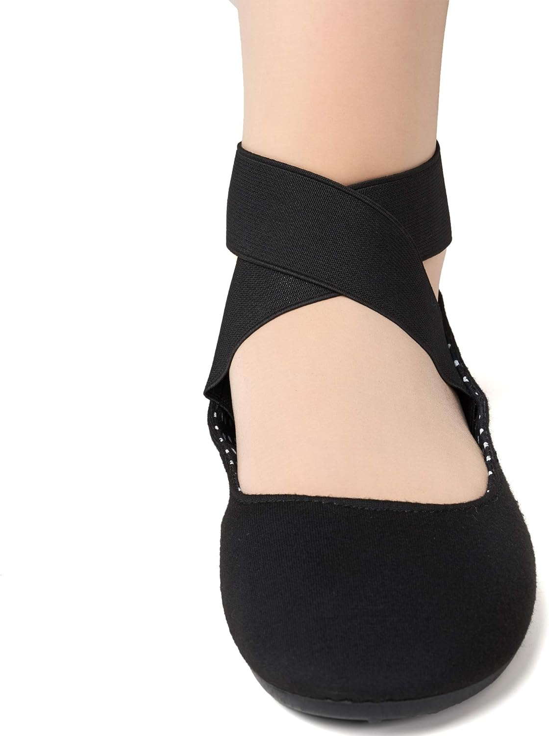 Alpine Swiss Peony Ballet Flats Shoes for Women | Elastic Ankle Strap Flats | Round Closed-Toe | Slip On Loafers | Padded for Comfort | Runs Small - Image 7