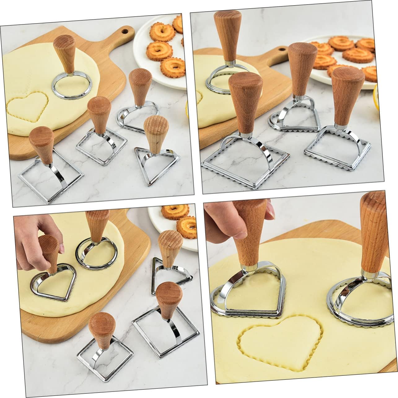 3 Piece Stainless Steel Biscuit Molds Baking Tools for Cake Cutting