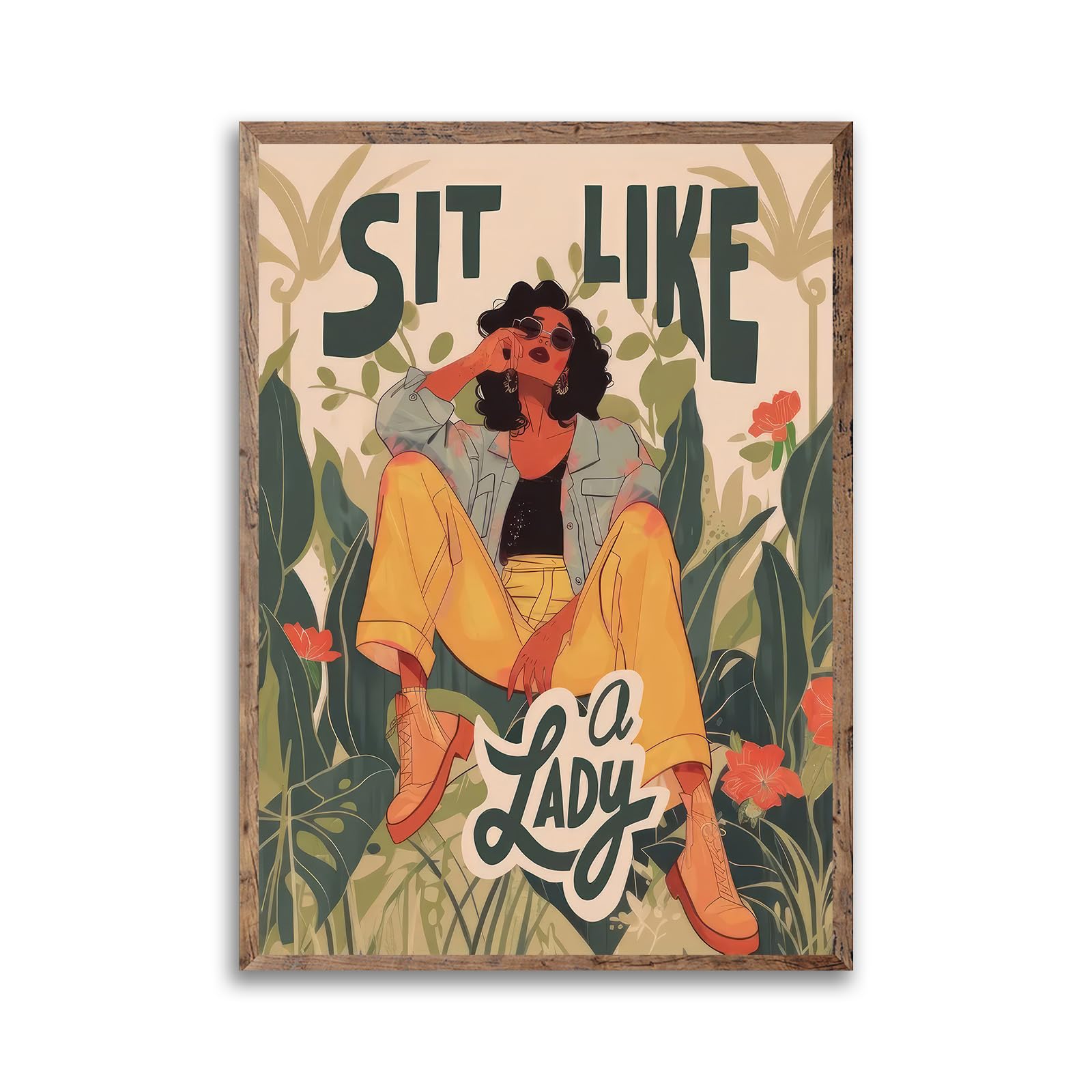 Gender Equality Modern Women Art Women Empowerment Decor Feminist Art Modern Girly Sit Like A Lady Prints for Living Room Dorm Bar Bedroom Wall Decor