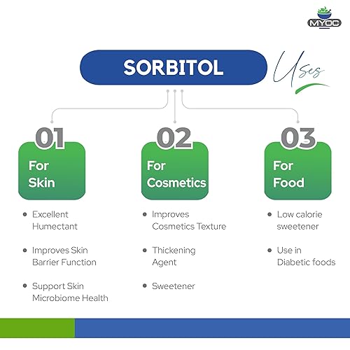 Miniatura 10 de Sorbitol Liquid - 18.6 fl oz (18 onzas líquidas), líquido de grado alimenticio para fabricación de jabón, piel, edulcorante, sorbitol líquido a