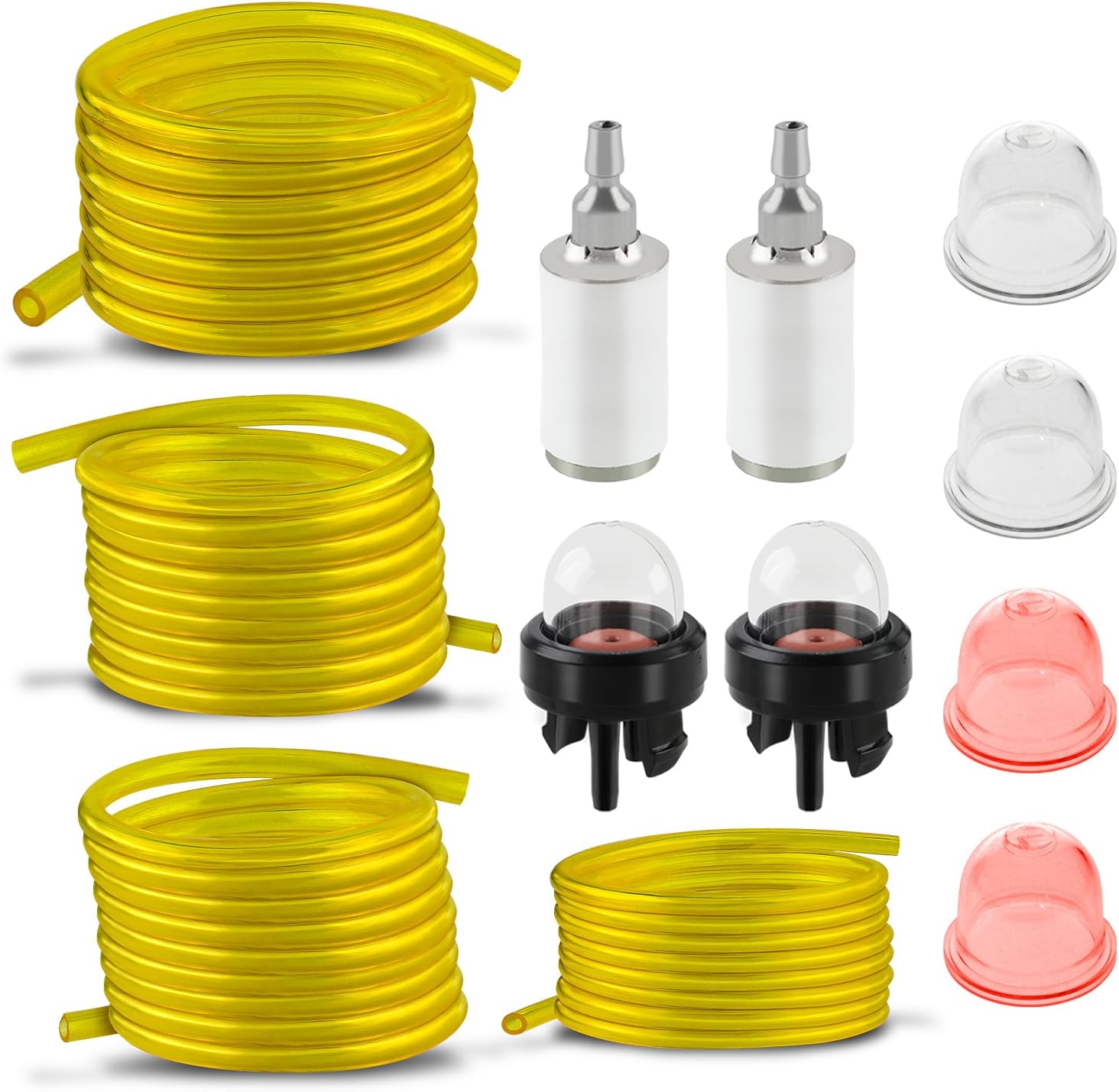MOTOALL 4 Size Fuel Line Hose 16 Feet Petrol Tubing for Zama Stihl Poulan