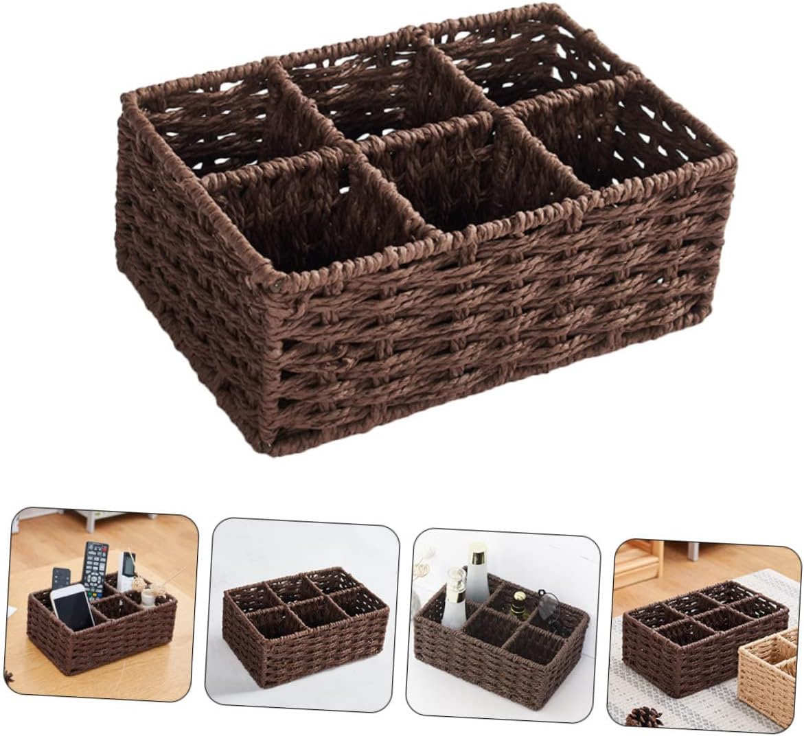 Nail Polish Organizer Kitchen Compartment Basket Desktop Decorative Storage Basket