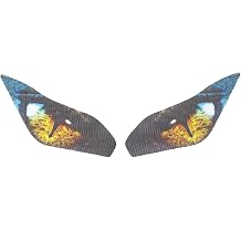 Motorcycle Front Fairing Headlight Sticker Decoration 3D Eye Head Light Fairing Protection Decal Accessories Compatible with Kawasaki Ninjia650 Versys650 2017 2018 2019B