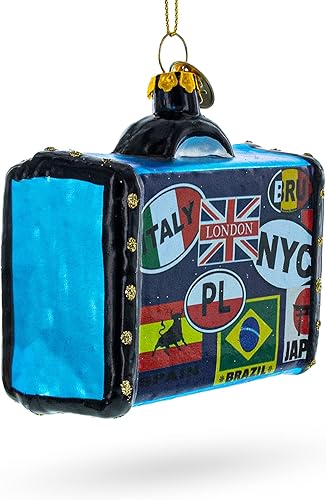 Miniatura 6 de Maleta de viaje retro Wanderlust - Adorno navideño de vidrio soplado