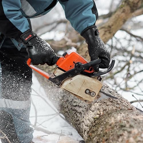 Miniatura 6 de KAYGO Guantes de trabajo térmicos impermeables para hombres y mujeres, revestimiento de látex a mano completa, forro aislado acrílico para clima