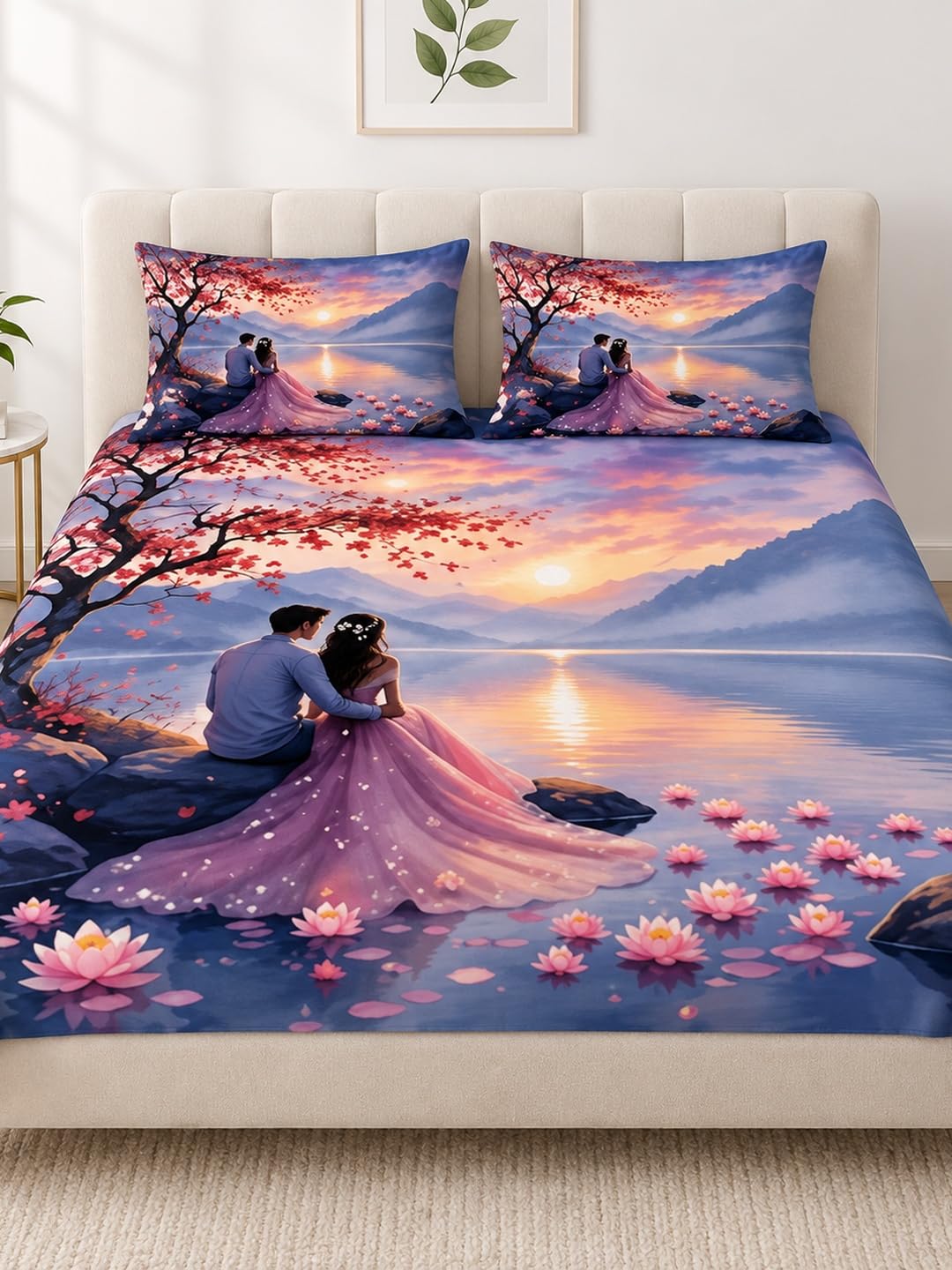 Premium Croche King Bedsheet - 7D Cotton -6