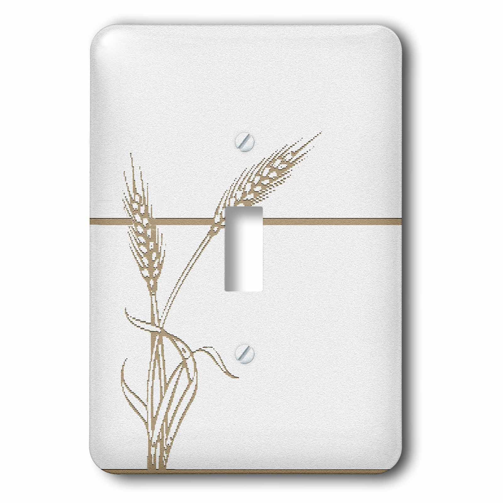 Interrupteur blé 3dRose Lsp_20800_1 pour remplacer une plaque murale blanche et triste