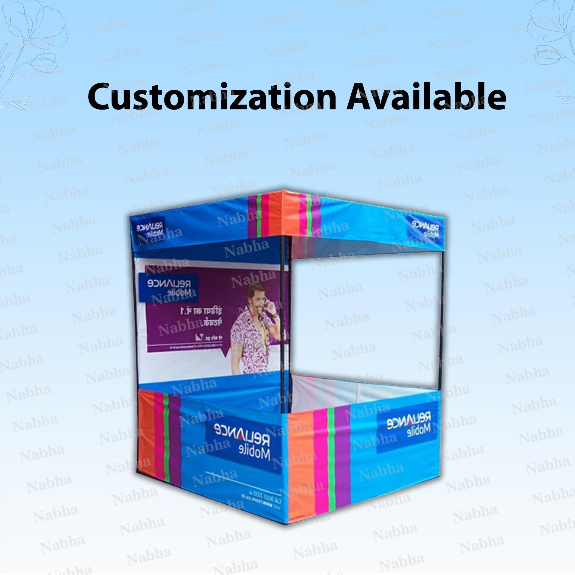 Nabha Your Text Design Custom Logo Canopy Branding Tent for Marketing (6x6x7 ft) - Image 7 thumbnail