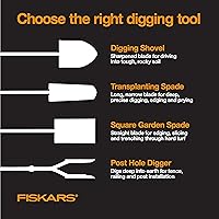 Vista 6 de Fiskars Cavadora de Hoyos para Postes de Acero de 60 pulgadas, Herramienta de Construcción y Jardín de Mango Largo, Herramienta Cavadora