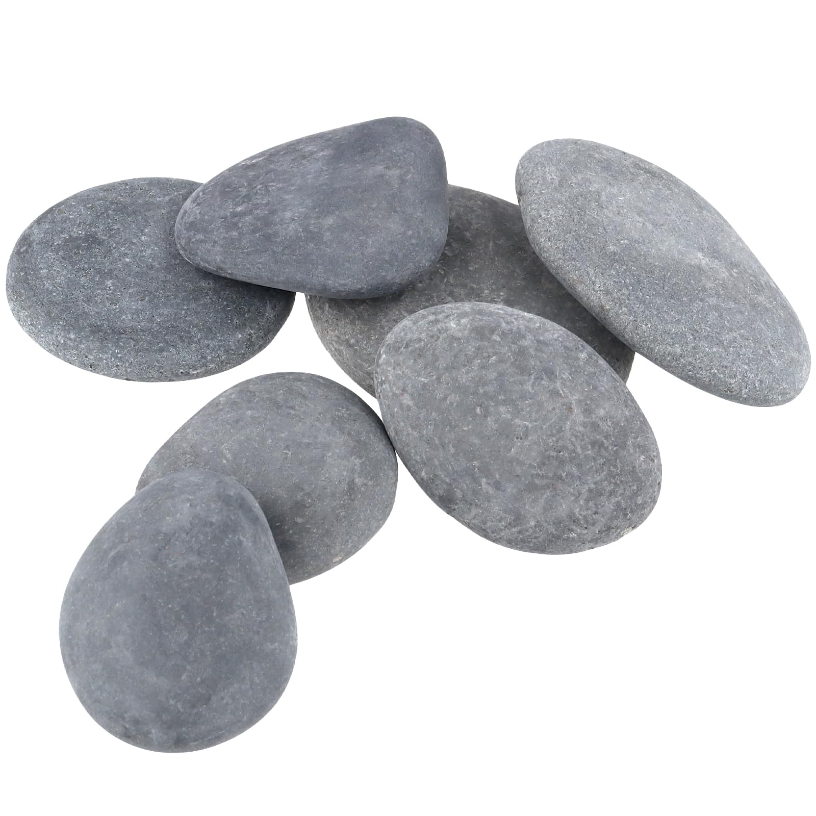 SOUJAP Lot de 40 galets de plage plats de 5 à 8 cm, roche de rivière lisse et plate pour peinture, pierre de rivière naturelle pour peinture, artisanat, décoration