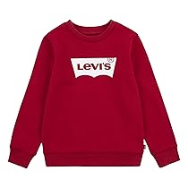 Levi’s Lvb Batwing Crewneck, Felpa Bambini e ragazzi, Rosso (Levis Red, White), 6 anni