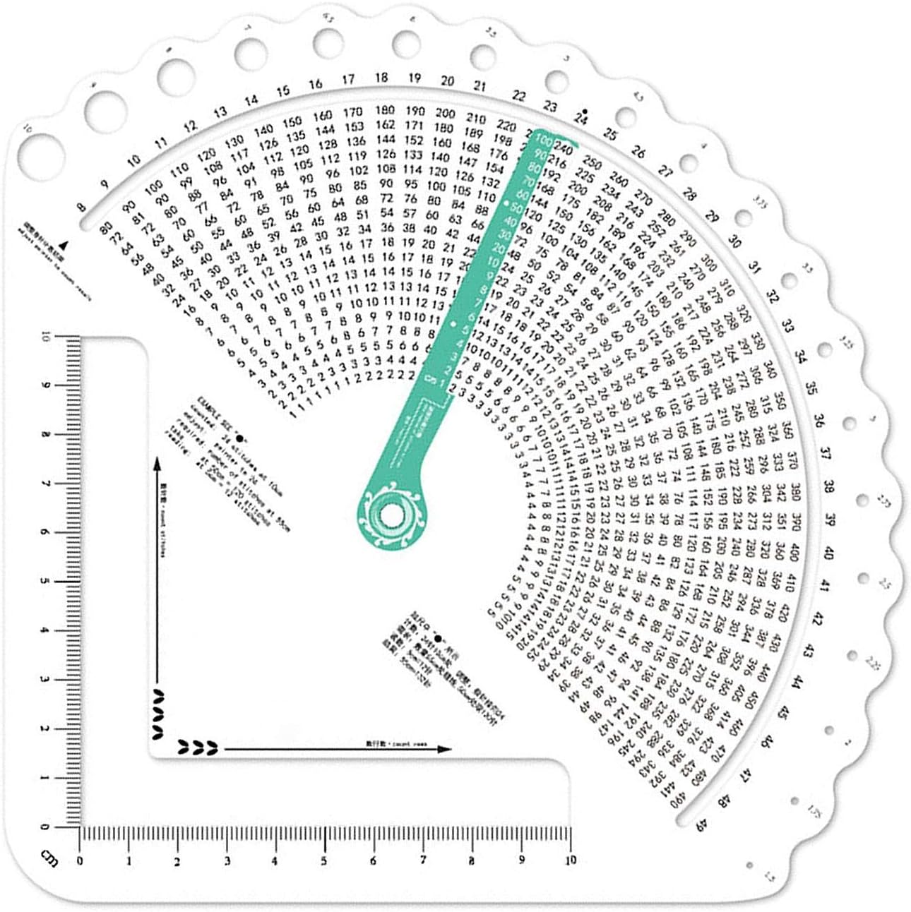 chengyan Knitting Gauge Measuring Tool, Knitting Stitch Calculator and Counting