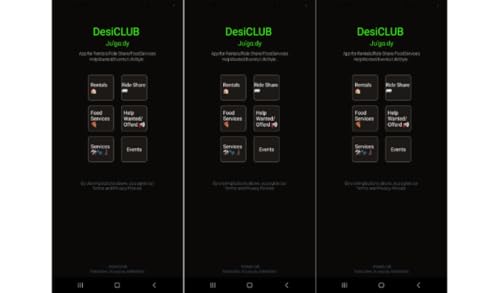 App for Rental, RideShare, FoodServices, HelpWanted, Services, Events