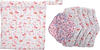 GOOHOCHY Washable Mama Cloth Charcoal Feminine Pads 7Pcs aunt pad panties washable period pads Women Supply Mother Aunt towel Leakproof Cloth Menstrual Pad