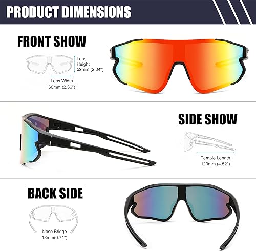 Miniatura 6 de FEISEDY Gafas de sol deportivas para hombres y mujeres, gafas de sol para correr, pesca, ciclismo, béisbol, protección UV400, B0270