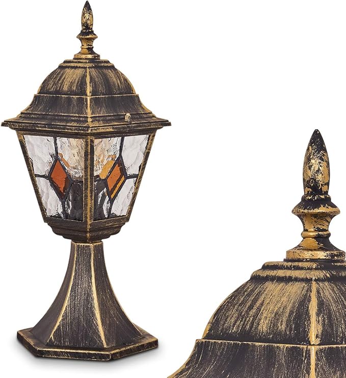 Naofe Außenwegeleuchte 104cm - Antik Look Braun-Gold Mit IP44