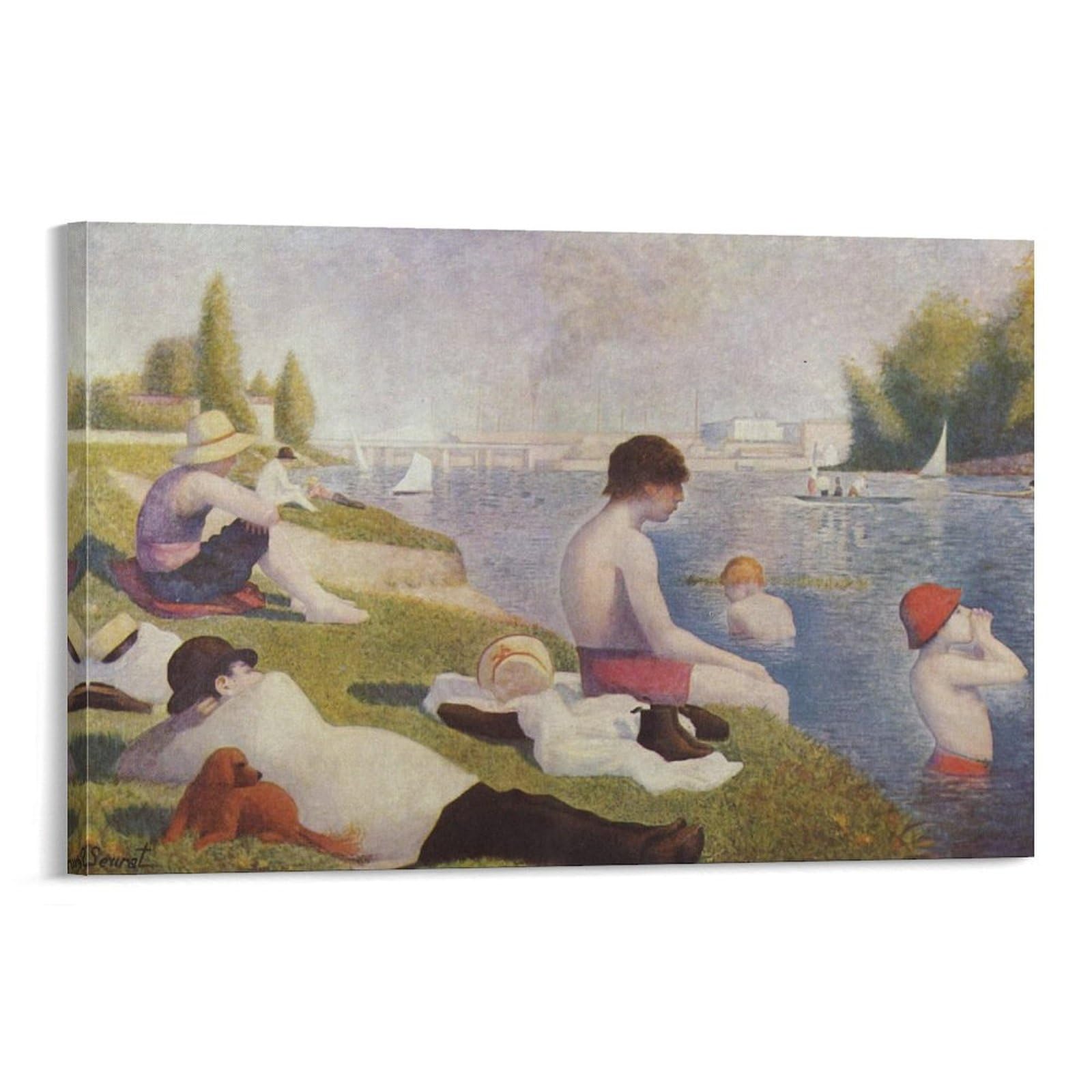 Amazon.co.jp: Georges Seurat ジョルジュ・スーラ 《アニエールの水浴
