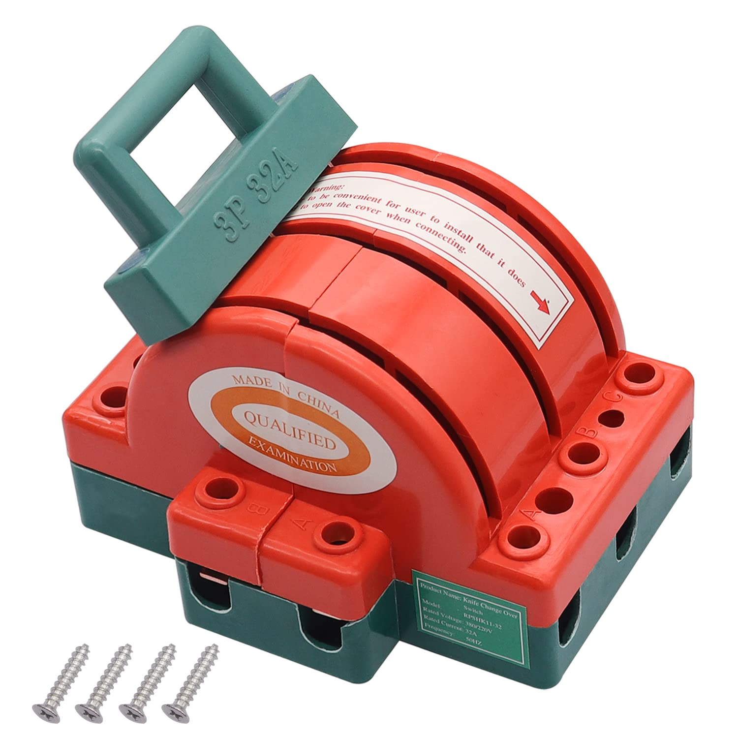 Sponsored Ad - TWTADE Disconnect Knife Switch 32A 220V 3 Pole Double Throw Power Disconnect Switch HK11-3P-32