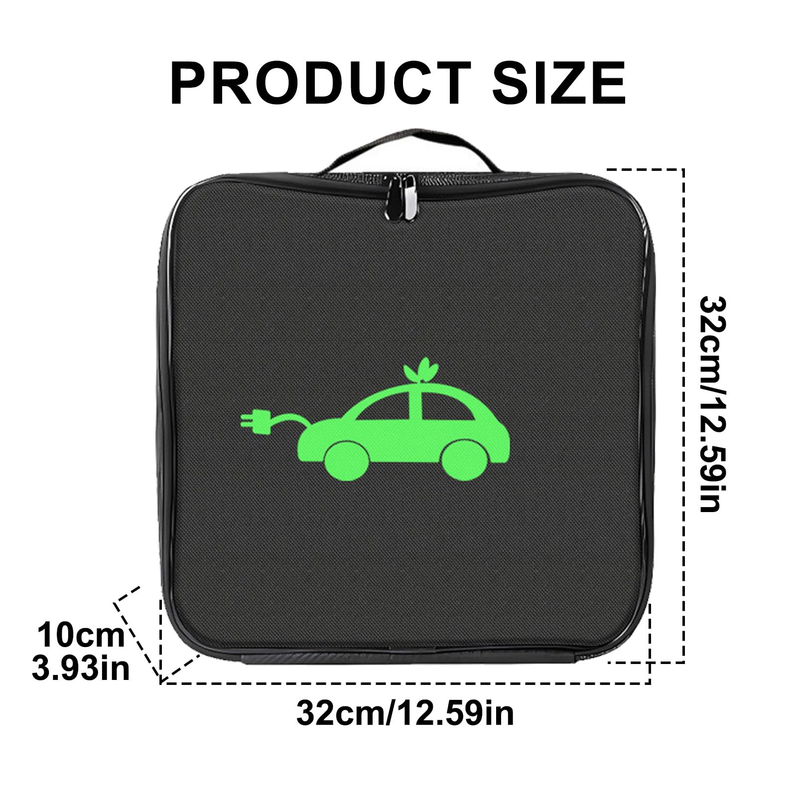 Sac Rangement pour Cable Recharge Voiture Electrique, Tissu 600d Oxford Résistant Aux Rayures étanche Inodore 32x32x10cm Rangement Cable Ev pour Chargeur De Voitures, Câbles Accessoires - 2