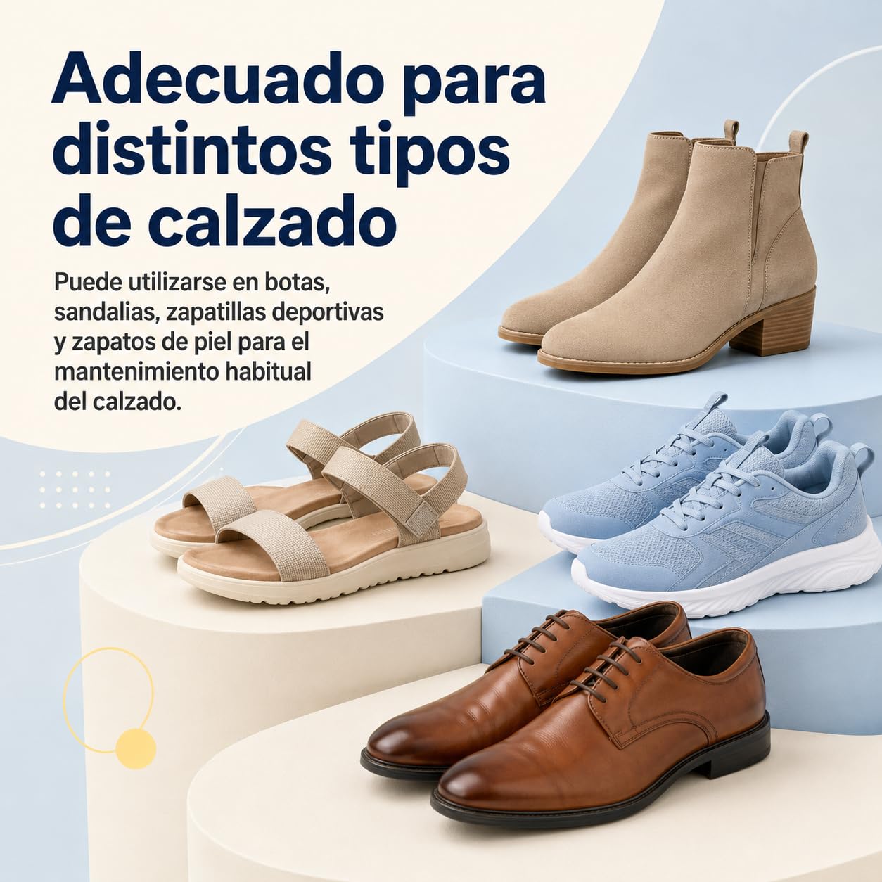 Limpiador de Calzado 100 ml con Cepillo Integrado, Sin Agua, Pack de 12