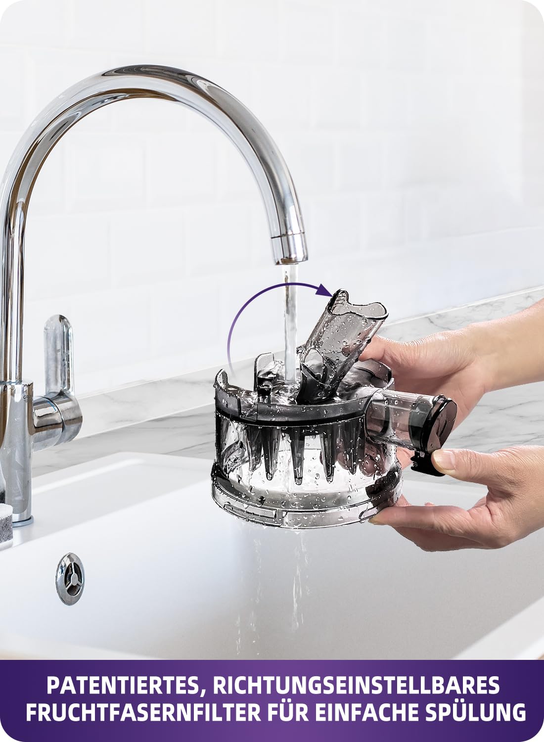 ACOQOOS Entsafter, Entsafter für Ganze Gemüse und Obst, 135mm, Breite und Größere Fütterungsröhre, 1,8 L Füllvolumen, Leicht zu Reinigender Slow Juicer mit 2 Gläsern, Elektrische Saftpresse, Cream