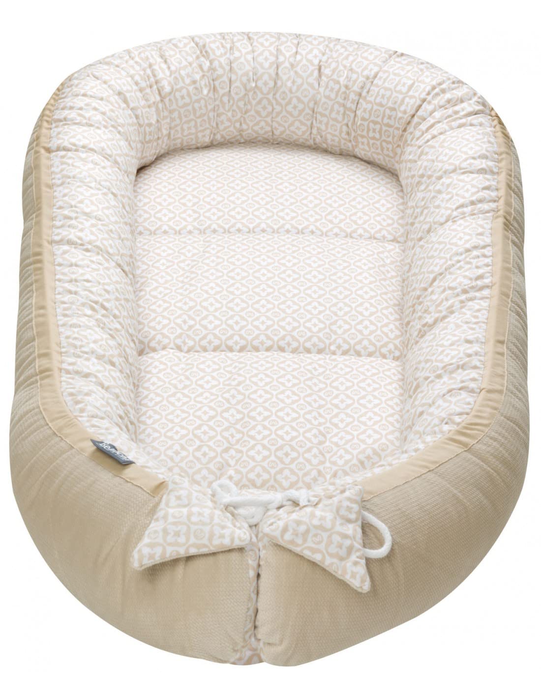 Bellochi Riduttore Lettino per Neonato, Riduttore per Culla - Antisoffoco, Cotone e Velluto - Cuscino Riduttore, Cocoon a Baby, Baby Nest - 90 x 60 cm (Lux)