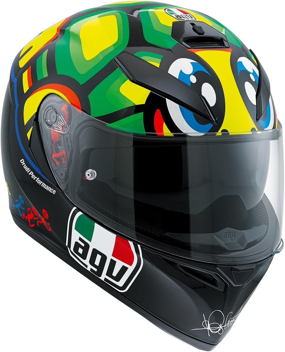 AGV K3 SV Rossi Tartaruga Turtle Motorcycle Helmet ML