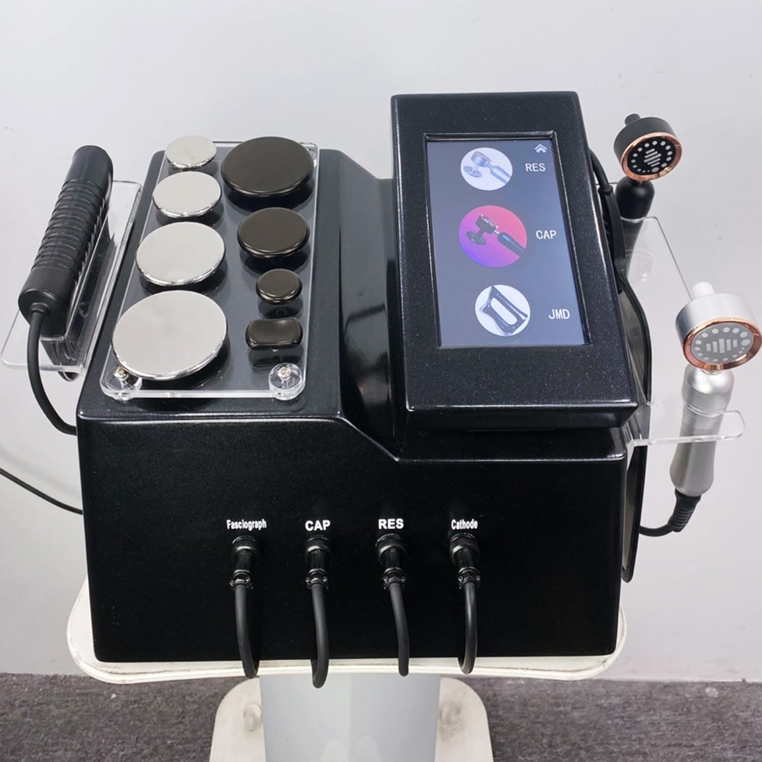 Tecarterapia Portatile 448 Khz per Fisioterapia e Estetica, Dispositivo RF Monopolare per Alleviare Mal di Schiena, Combattere Cellulite e Rassodare la Pelle con Riscaldamento Profondo