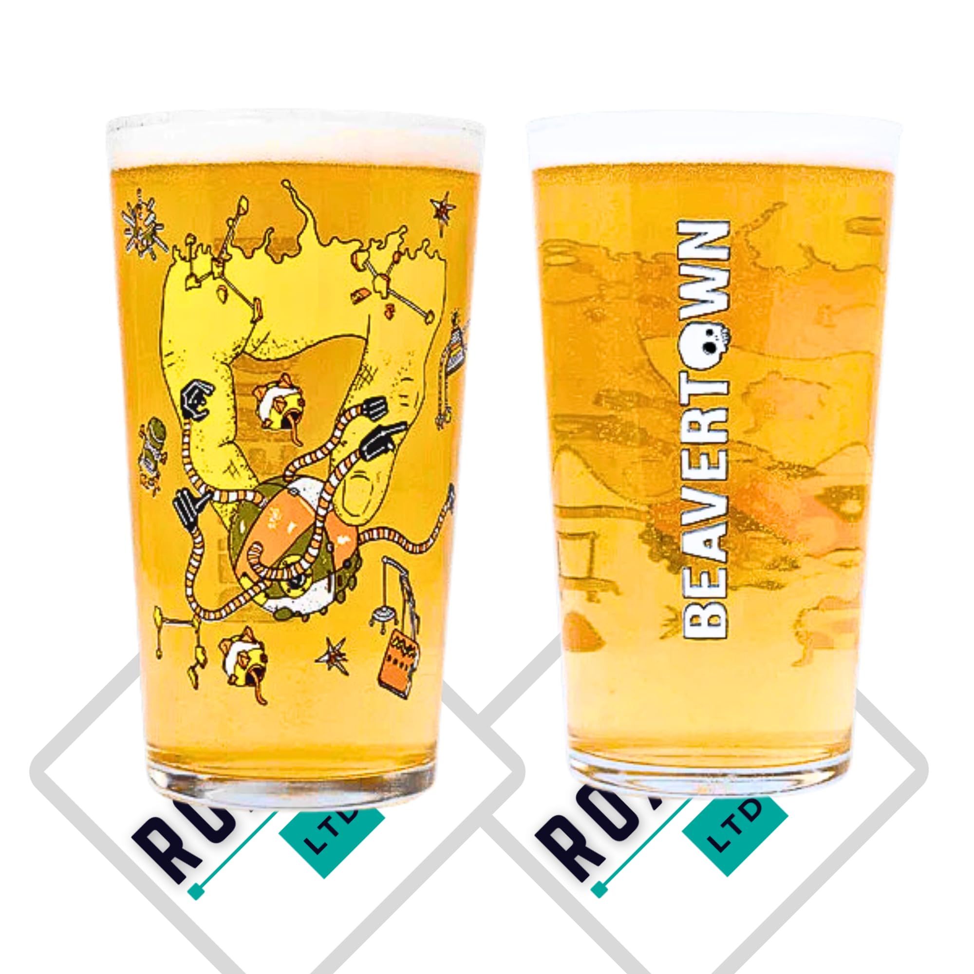 Roxley Fosters - Bicchieri da birra da mezza pinta X3 Lager | Man Cave | Pub Club