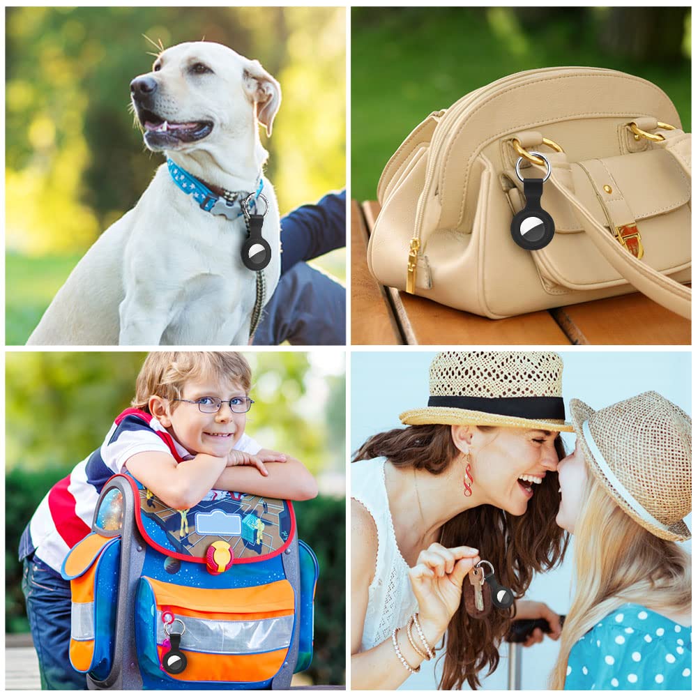 Ainiv Llavero para AirTag, 1 Pieza Llaveros para AirTag Funda Protectora de Silicona, Localizador Keychain Portátil Antipérdida, Protectora Funda Mascotas y Mochilas — view 14