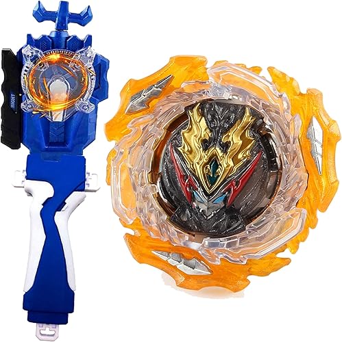 Miniatura 40 de Metal Fusion Games Blade Toy Set Sparking Launcher Grip Bey Battling Top Burst Booster B-122 Starter Geist Fafnir.8'.Ab Left Right Launcher