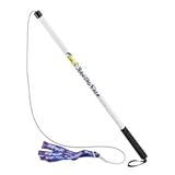 Squishy Face Studio Flirt Pole V2 with Lure - Durable Dog Toy for Fun Obedience Training & Exercise, Purple/Blue Tie Dye, Regular - 36 inch for All Breed Sizes