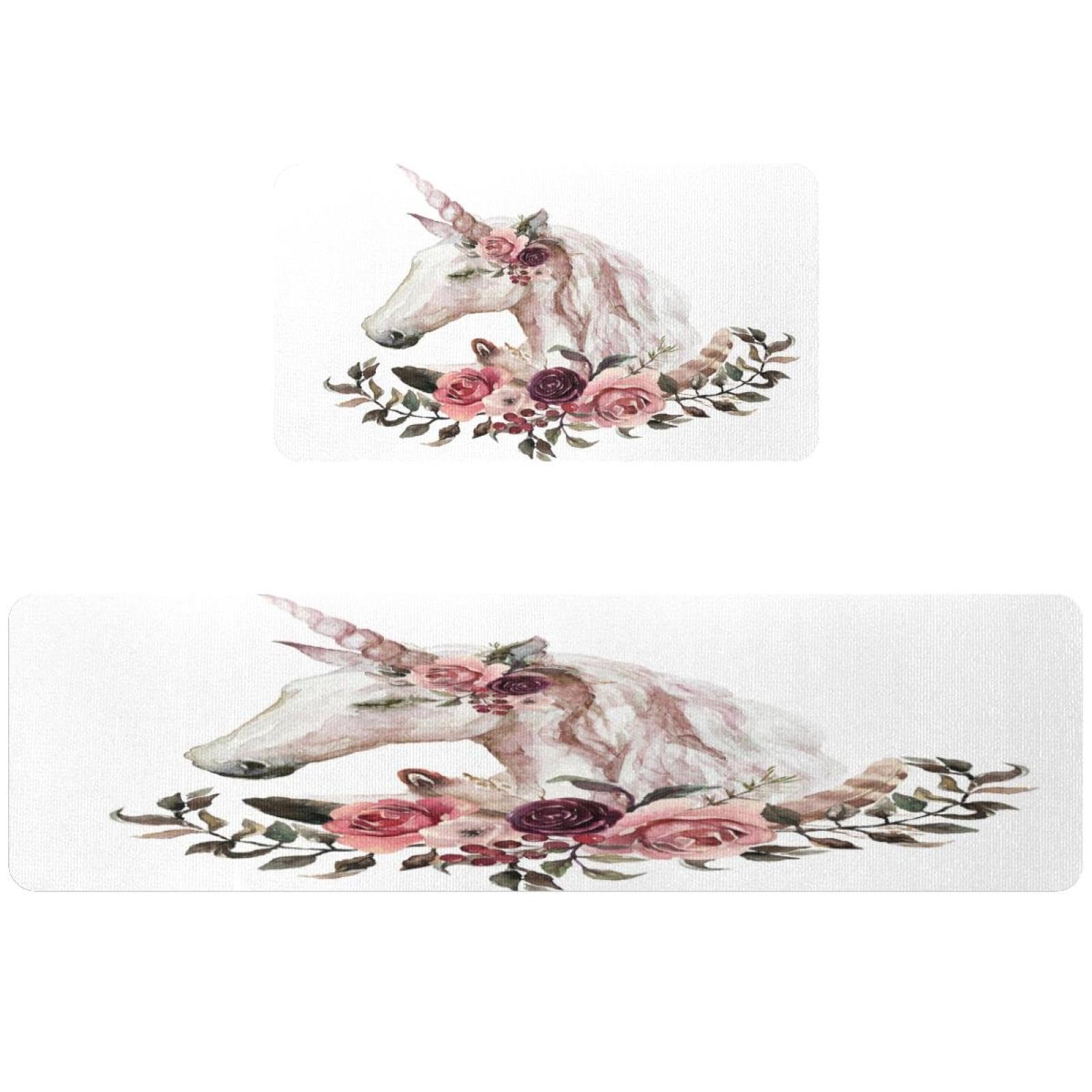 Tapis de cuisine lavable tapis couloir buanderie licorne
