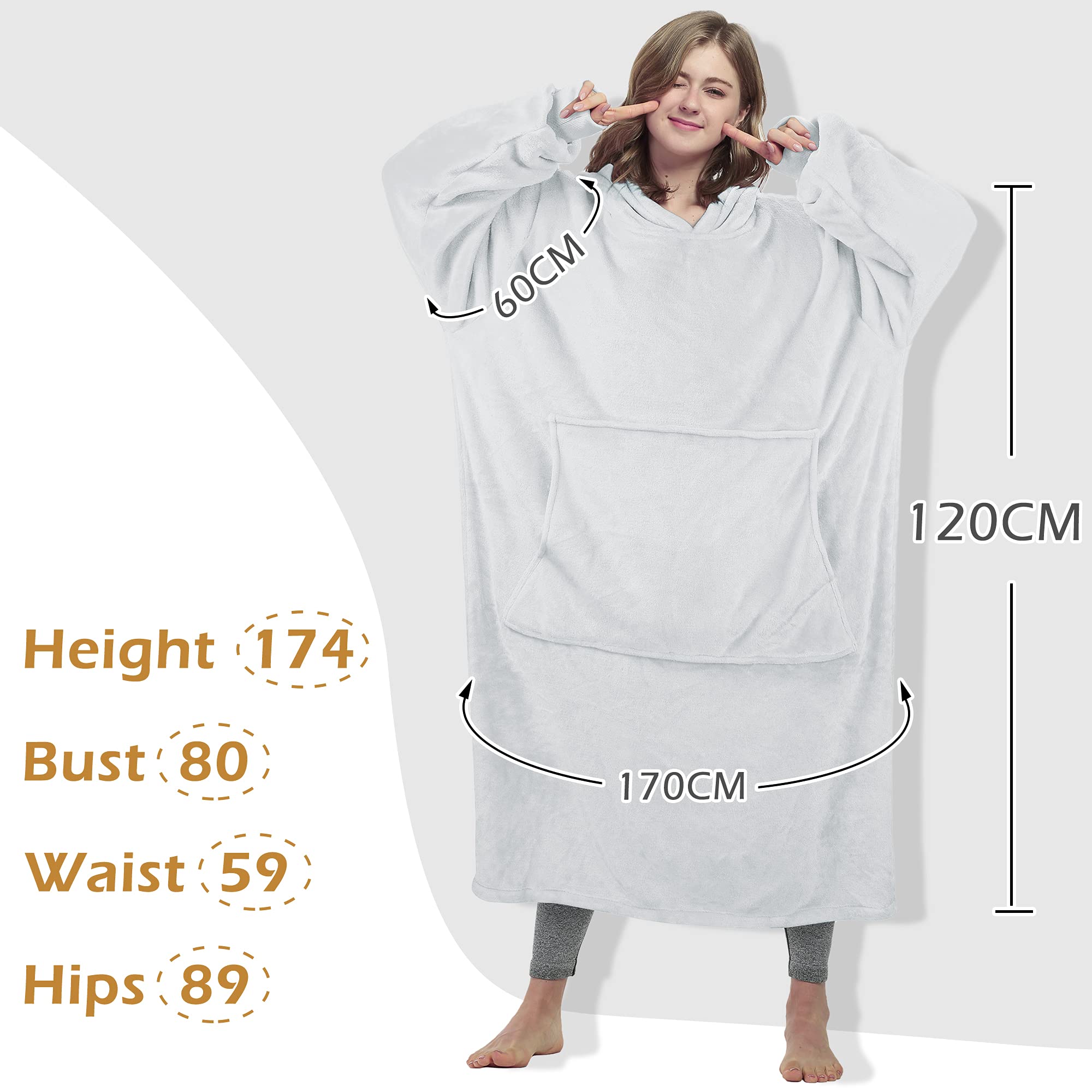 Catalonia Classy Extra grote fleece-capuchondeken voor volwassenen en