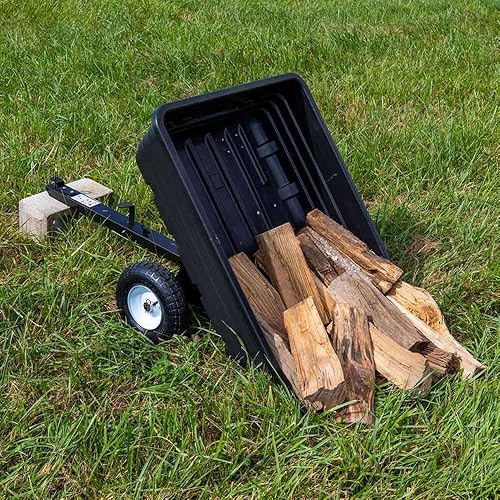 Vista 14 de Titan Attachments Carrito volquete de polietileno económico de 650 libras (10 pies cúbicos) para césped