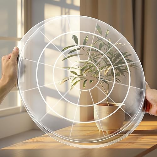 Miniatura 5 de Platillo transparente para plantas de 10, 12, 14, 16, 18, 20, 22 pulgadas, paquete de 4 bandejas para macetas de plástico extra grandes para