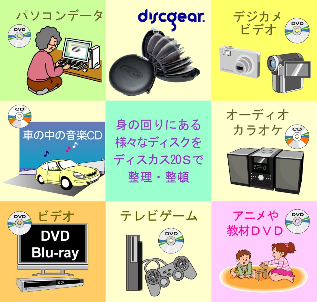 お得！discgearディスクギアCDケース　3個セット(黒・赤・青)箱付き お得！discgearディスクギアCDケース 3個セット(黒・赤・青)箱