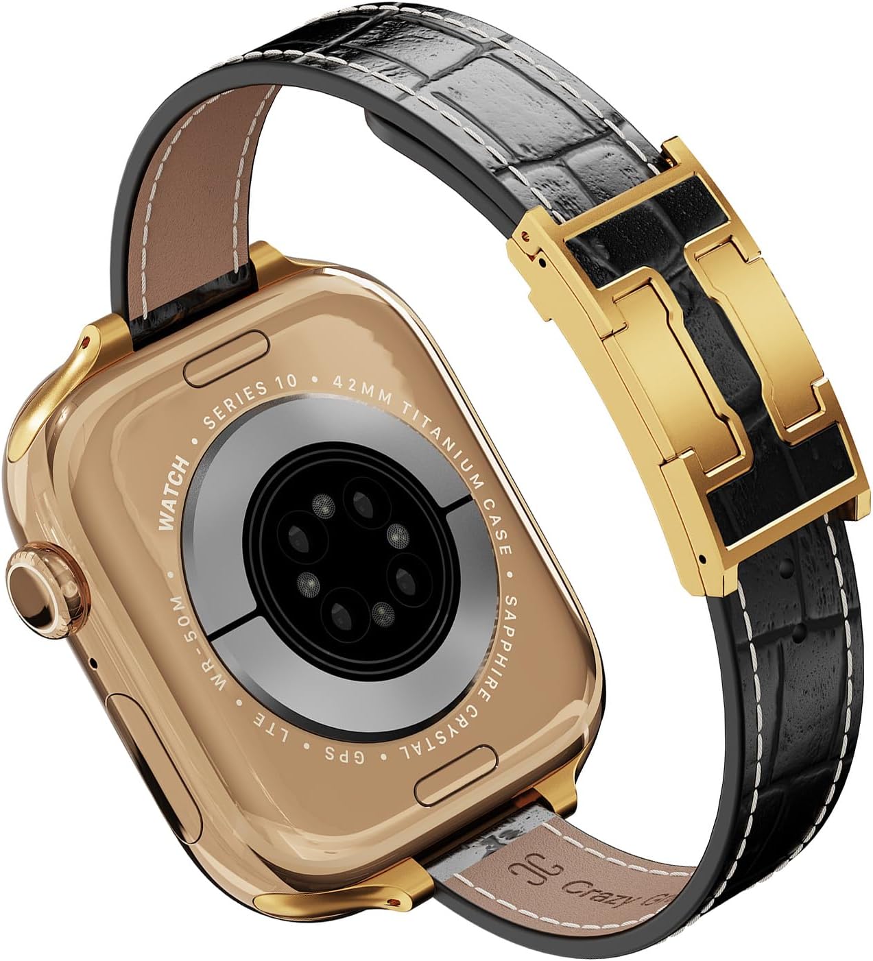 Slim Leather Band for Women Compatible with Apple Watch 40mm 44mm 41mm 45mm 42mm 46mm 49mm 38mm,Thin Genuine Leather Replacement Strap for iWatch Series SE/11/10/9/8/7/6/5/4/3/2/1/Ultra