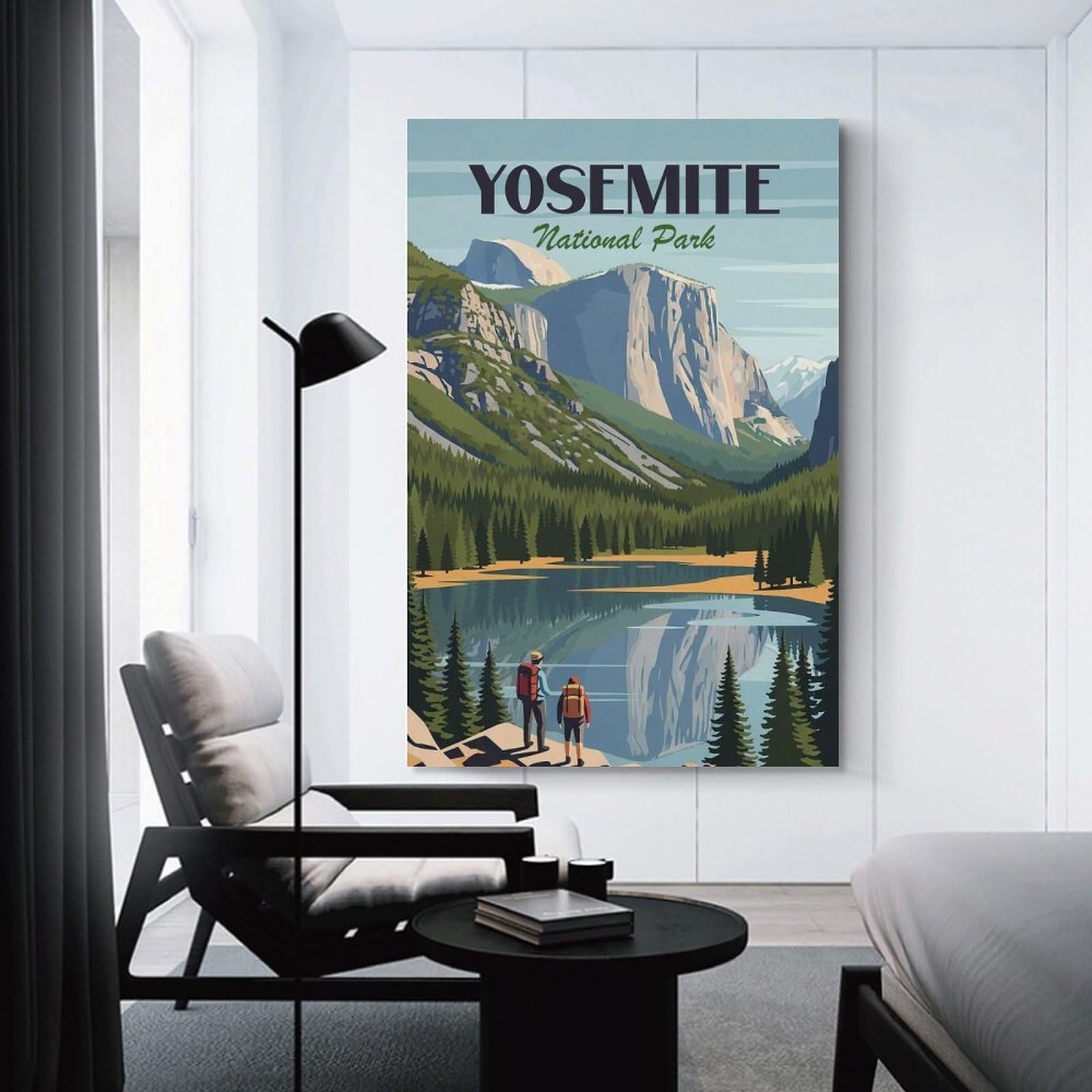 Junmoney Unframe-Style-11 Canvas Wall Art Yosemite National Park, 08X12inch(20X30cm), For Lounge Decor, Bedroom Walls Or Flats, Eye Catching Artwork For Blank Walls