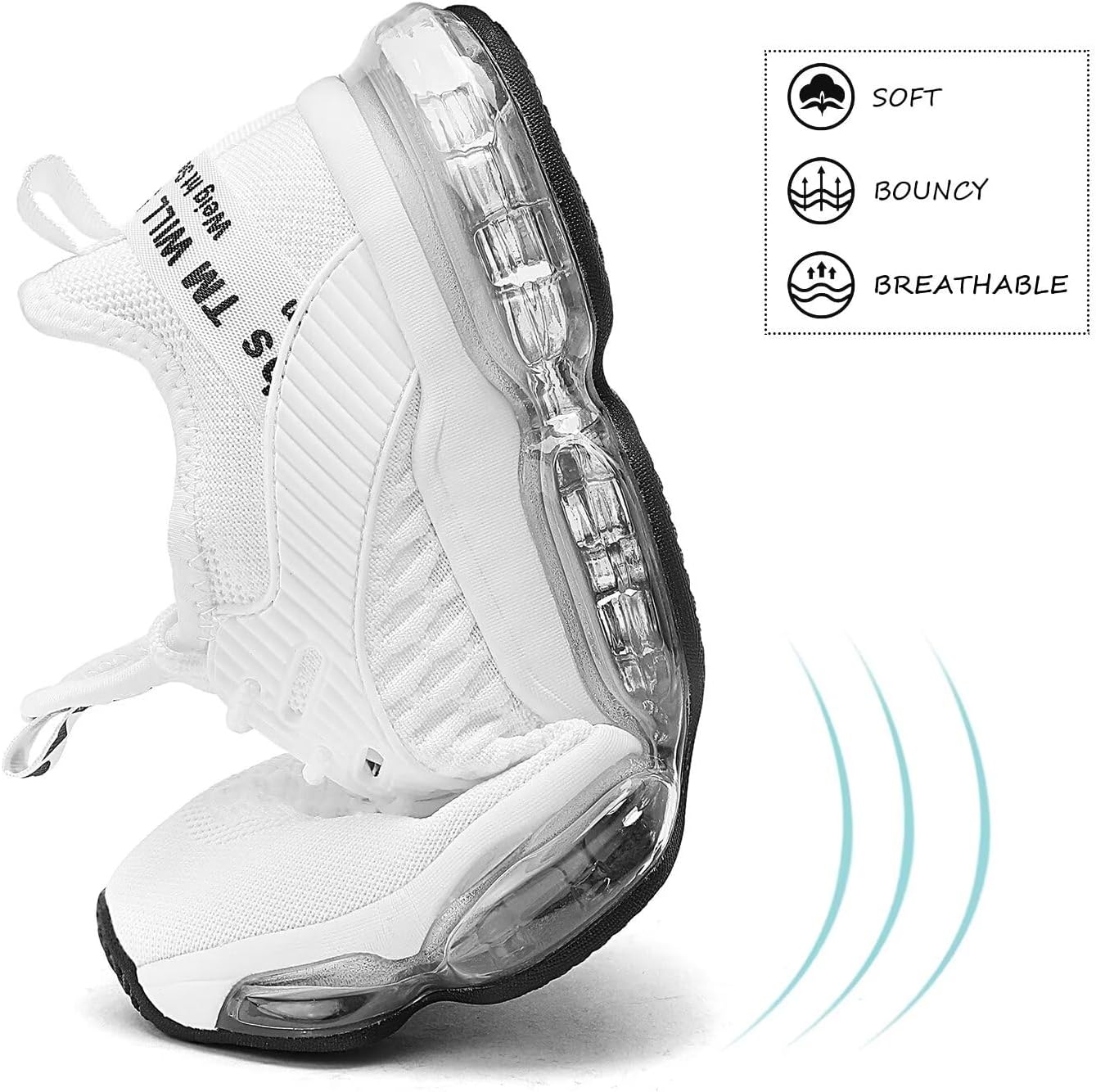 Men's Air Running Shoes Breathable Tennis Basketball Sneakers Gym Training Comfortable Fashion Shoes 10 K21-white image 4 of 6 B0967KHNZY