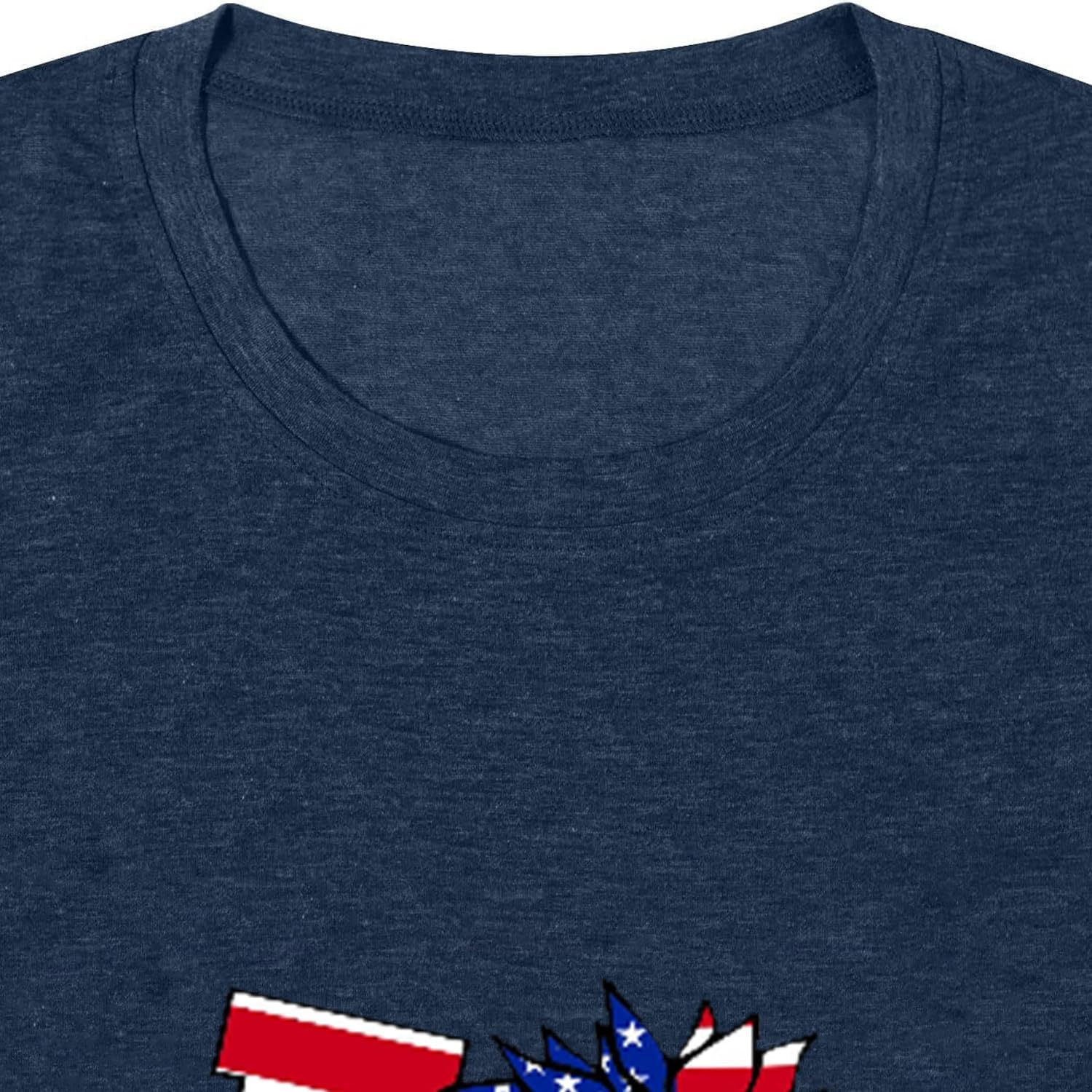 America Shirts for Women Sunglass Graphic Print 4th of July T Shirt - Image 4