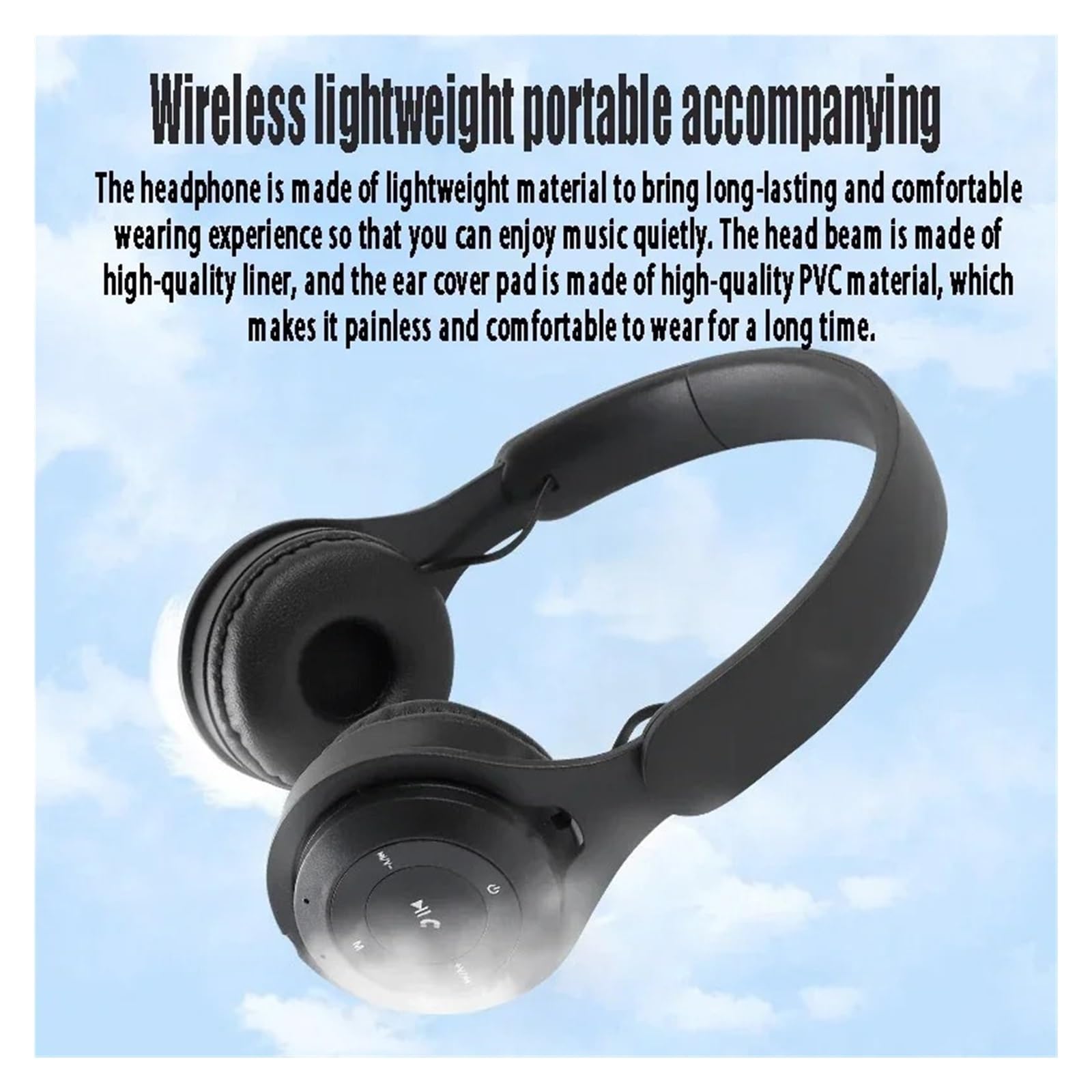 Auricolare 5.3 Auricolare Bluetooth Auricolare sportivo pieghevole Cuffie da gioco Cuffie over-ear(Pink)