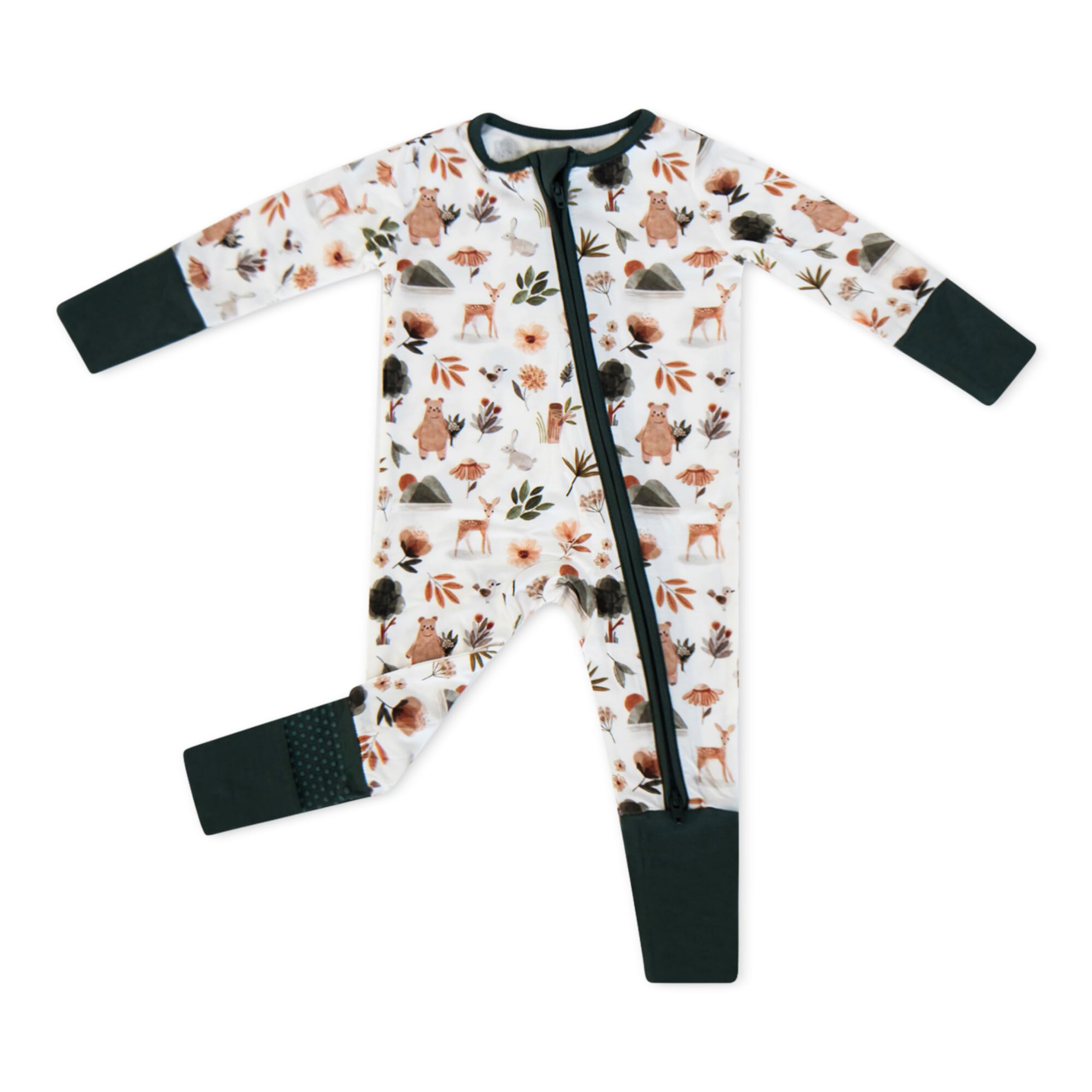 ITSY BITSY BOUTIQUE Viscose Bamboo Baby Pajamas - Boys and Girls Footie Sleeper Convertible 2-Way Zipper Sleeper