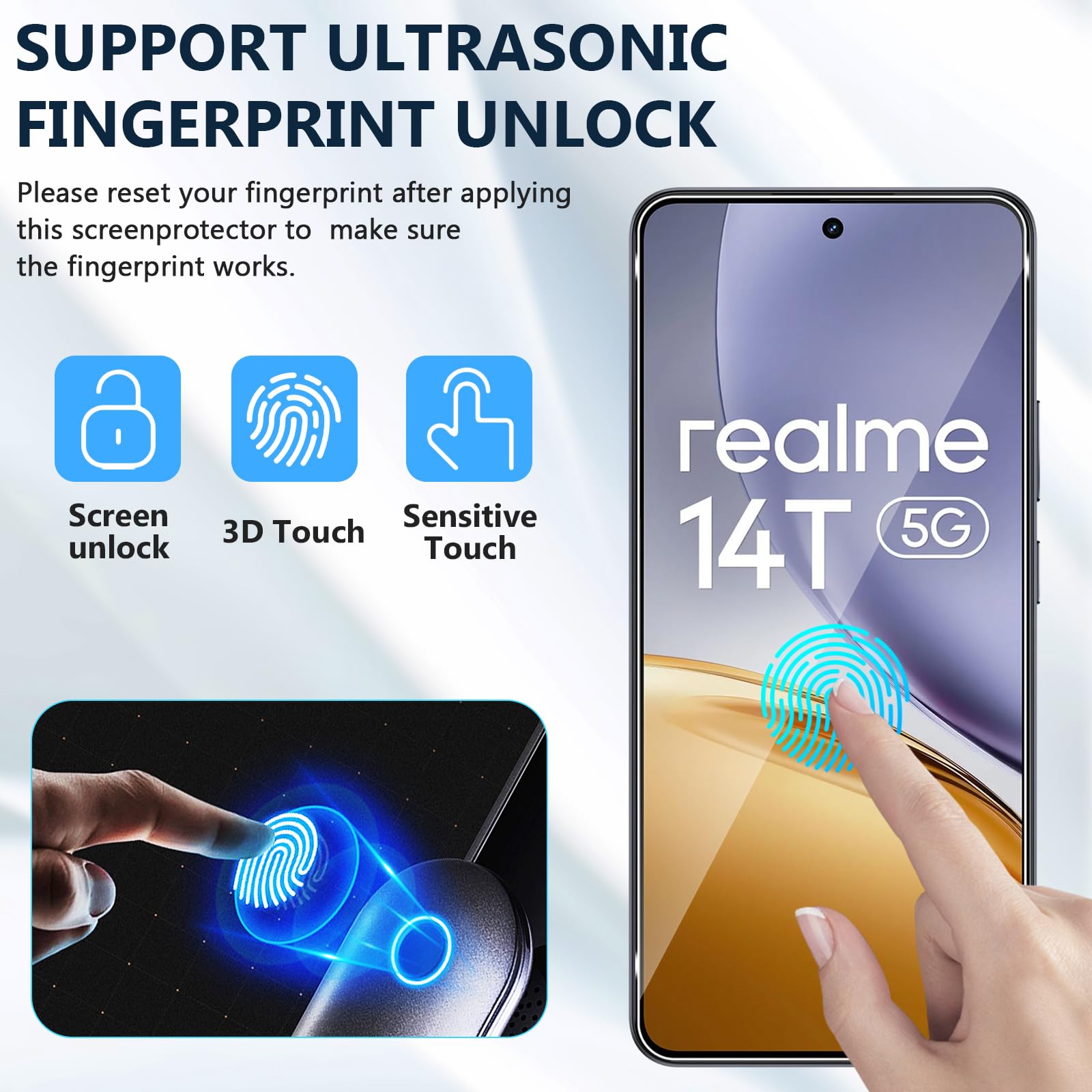 LYZXMY Vetro Temperato per Realme P3 5G/realme 14 5G/realme 14T 5G (6.67) [2 Pezzi] Film Pellicola Protettiva Trasparente Screen Protector Film Schermo Protettore Protezione